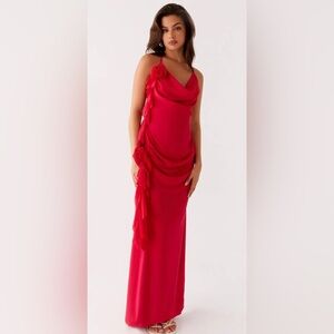 Elegant Red Evening Gown